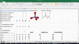 20 2a ML4 Td point group irreducible representations of the ligands [upl. by Llevol]