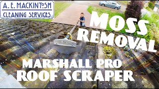 Moss Removal From Roof Tiles Using Marshall Pro Scraper [upl. by Shaughn]