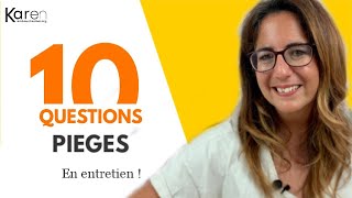 Questions entretien  10 exemples de questions pièges avec réponse [upl. by Gustie638]