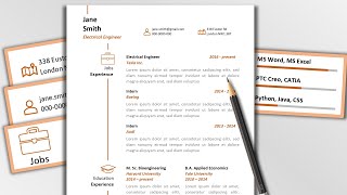 Resume Template in Word 😍  FREE DOWNLOAD DOCX⬇  Minimalist 2020 [upl. by Garbe]