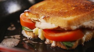 Caprese Chicken Grilled Cheese  Delish [upl. by Hairakcaz]