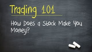 Trading 101 How Does a Stock Make You Money [upl. by Aicirtal]