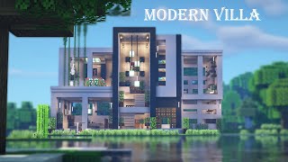 Minecraft  Modern HouseVilla amp INTERIOR ｜How to Build in Minecraft [upl. by Alistair]