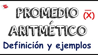 DEFINICION DE PROMEDIO  EJEMPLOS [upl. by Stoddard]