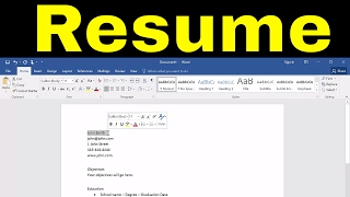 How To Create A Resume In Microsoft WordTutorial [upl. by Aicatan]