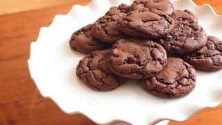 Double Chocolate Cake Mix Cookies  4 Ingredients [upl. by Sirovart]