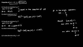 46 Directional Derivative Max and Min [upl. by Drahsar]