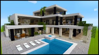 Minecraft How to Build a Modern Mansion  PART 1 [upl. by Yaja]