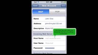 iPhone How to Setup an IMAP Email Account [upl. by Lrad]