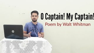 O Captain My Captain  Poem by Walt Whitman in Hindi summary Explanation and full analysis [upl. by Onek713]