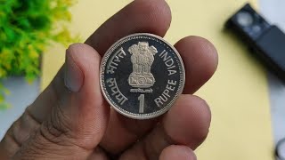 1 Rupee 1991  Commonwealth Parliamentary Conference India  Coin value iconicindia [upl. by Mercola]