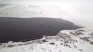 Longyearbyen Svalbard Drone 4K [upl. by Ahsein645]