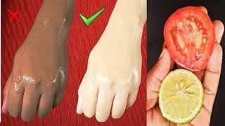 Skin Whitening Home Remedies Lemon Colgate Toothpaste and Tomato Facial [upl. by Marko]