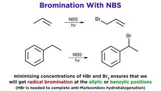 AllylicBenzylic Bromination With NBromo Succinimide NBS [upl. by Arammahs]