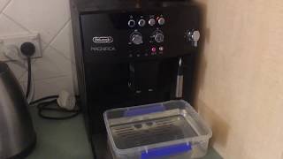 How to descale a Delonghi Magnifica Coffee Machine ESAM0411X [upl. by Hugon]