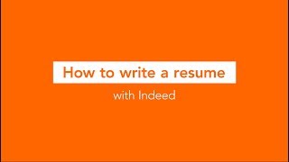 How to Write a Resume with Indeed [upl. by Trebloc]