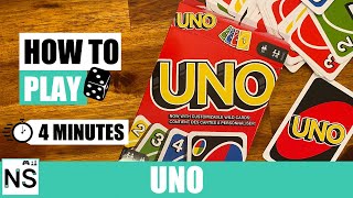 How to Play UNO in 4 minutes Uno card game rules [upl. by Euhsoj711]