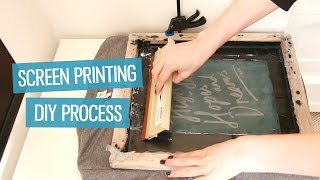 How to screen print tshirts at home DIY method  CharliMarieTV [upl. by Faydra]