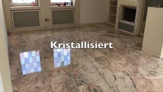 Estremoz Marmor Aufbereitung Schleifen Polieren Kristallisieren Imprägnieren [upl. by Arob]