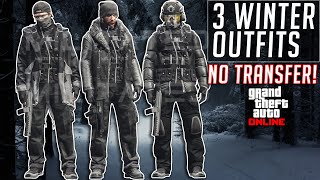 GTA 5 Online Winter Outfits NO TRANSFER [upl. by Siladnerb]