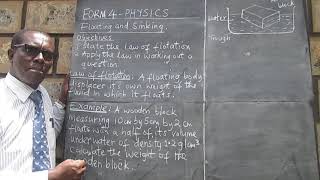 FORM FOUR PHYSICS Floating and sinking [upl. by Greenburg]