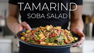 EASY Soba Noodle Salad Recipe  Crunchy  Refreshing vegetarian meal idea [upl. by Harberd]