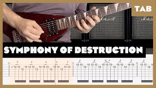 Megadeth  Symphony of Destruction  Guitar Tab  Lesson  Cover  Tutorial [upl. by Gmur387]