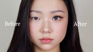 무쌍 메이크업 HOW TO MAKE YOUR EYES 2X BIGGER WITH MAKEUP  ASIAN MONOLID MAKEUP [upl. by Ytteb]