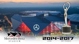 Official Atlanta Falcons MercedesBenz Stadium Construction TimeLapse [upl. by Ichabod442]