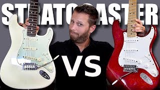 MEXICAN STRAT vs AMERICAN STRAT  Guitar Tone Comparison [upl. by Eixela955]