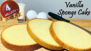 Vanilla Sponge Cake Recipe [upl. by Darcy]