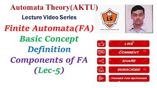 Finite Automata  Definition  Block diagram of FA [upl. by Dulcinea]