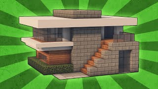 Minecraft How To Build A Small Modern House Tutorial 4 [upl. by Ticknor]