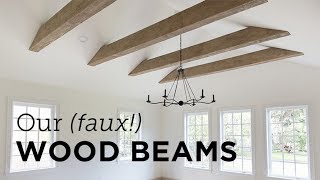 Our New faux Wood Beams amp Install [upl. by Juxon]