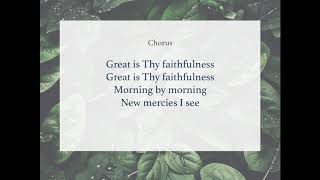 Great Is Thy Faithfulness  Instrumental piano hymn  Sing Along with Lyrics [upl. by Odrareve684]