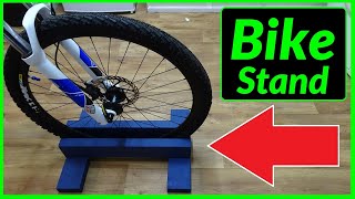 How to Make a Simple Wooden Bicycle Mountain Bike Stand [upl. by Riccardo]