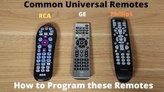 How To Program Universal Remote to TV  RCA GE amp Phillips [upl. by Nivrehs370]