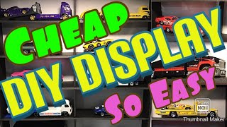 DIY Hot Wheels Display  How to Make Your Own Diecast Displays for your Collection  CHEAP amp EASY [upl. by Ahsrat]